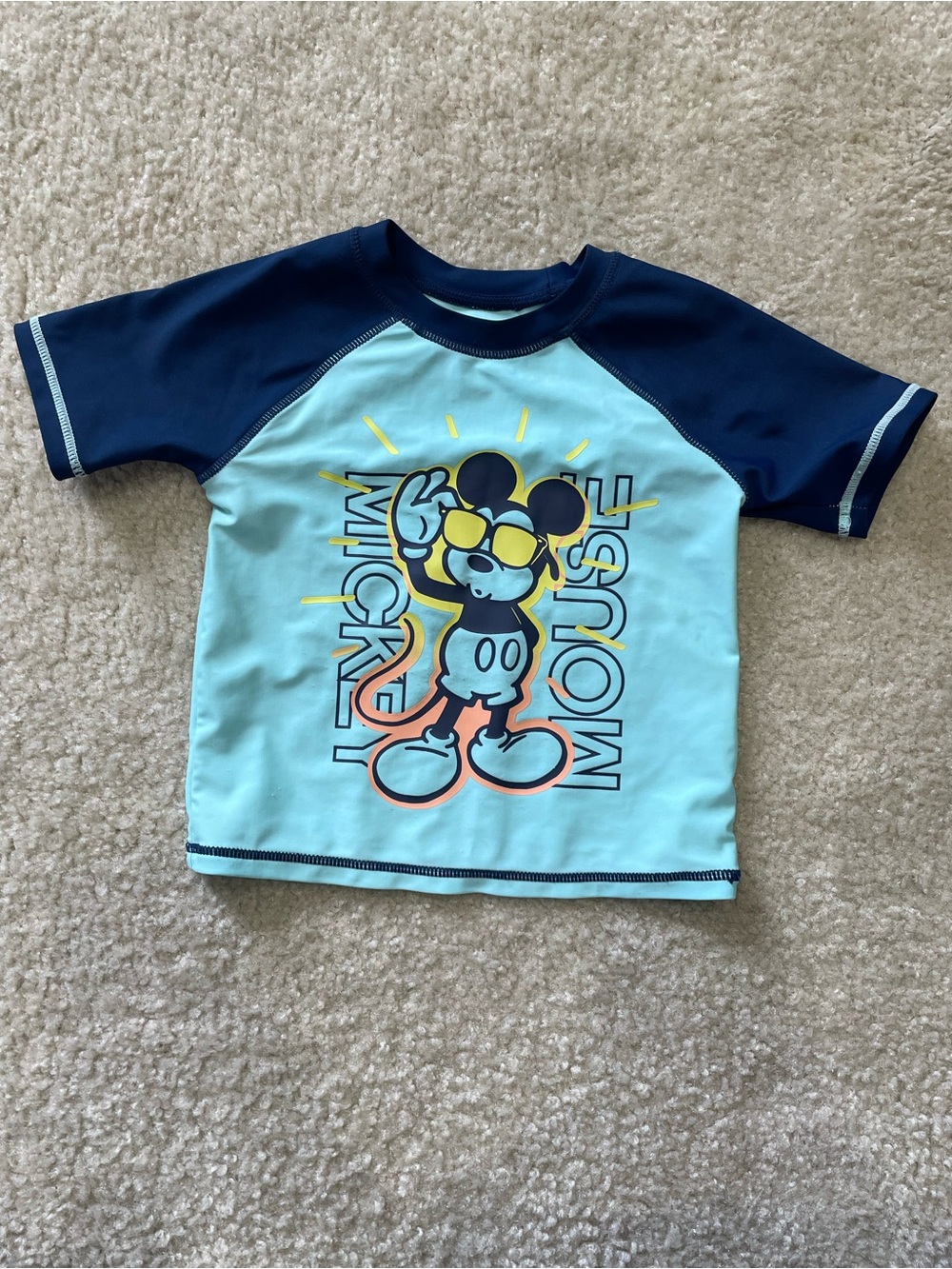 Toddler Mickey Mouse rash guard